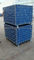 青いプラスチック板が付いているスペース節約の倉庫装置ワイヤー容器の貯蔵のおり